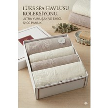 MUK's Beauty Tools %100 Pamuk Lüks Spa Havlu Seti 4 Parça (2 Banyo + 2 Yüz) Ultra Yumuşak Emici