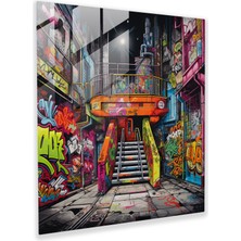 Popcasso Cool Graffiti Vibes Temperli Cam Tablo - Sprey Kutuları ve Sokak Levhaları