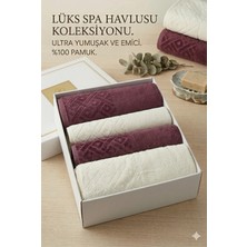 MUK's Beauty Tools %100 Pamuk Lüks Spa Havlu Seti 4 Parça (2 Banyo + 2 Yüz) Ultra Yumuşak Emici