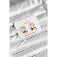 Cristal Home 14K Gold Renk Kaplama cm Kadın Küpe