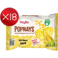 Yayla Popnays Süt Mısırı Çeşnili Mısır ve Pirinç Patlağı 34 G X18