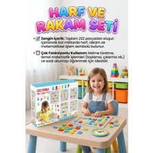 Farbu Oyuncak 222 Parçalı Delikli Yazı Tahtalı Inovatif Harf Rakam ve Işlem Sembollü Eğitici Oyuncak Seti