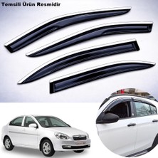 Caraks Hyundai Accent Era Mügen Cam Rüzgarlığı Abs Krom Nikelajlı Cam Rüzgarlığı 2006-2012 Arası 4 Lü Set