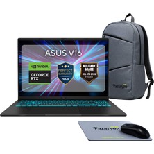 Asus Vivobook V16, Core 7-240H, 64GB RAM, 512GB SSD, RTX5070 GPU, 16" Win11+Office (Çanta&Mouse Hediyeli)