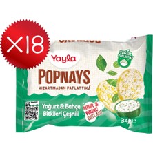 Yayla Popnays Yoğurt ve Bahçe Bitkileri Çeşnili Mısır ve Pirinç Patlağı 34 G X18