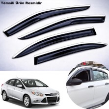Caraks Ford Focus 3 Sedan Mügen Cam Rüzgarlığı Abs Krom Nikelajlı Cam Rüzgarlığı 2011-2015 Arası 4 Lü Set