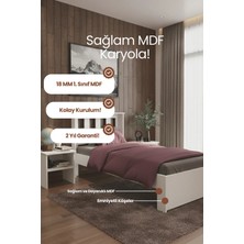 Renazzo Mobilya Stark Tek Kişilik Mdf Modern Karyola - 1. Sınıf 18 mm Mdf Genç Odası Karyolası