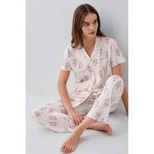 Pierre Cardin 9215 Kadın Önden Düğmeli Pijama Takım