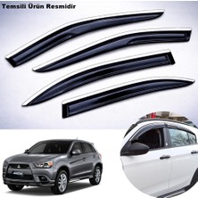 Caraks Mitsubishi Asx Mügen Cam Rüzgarlığı ( Abs Krom Nikelajlı ) Cam Rüzgarlığı 2010-2015 Arası 4 Lü Set