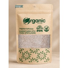 Organic Kiler Karnıyarık Otu Tohumu Tozu (Psyllium Husk Powder) 100GR - Saf Lif Kaynağı - Karnıyarık Otu Tozu