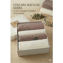 MUK's Beauty Tools %100 Pamuk Lüks Spa Havlu Seti 4 Parça (2 Banyo + 2 Yüz) Ultra Yumuşak Emici
