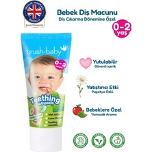 Brush-Baby 0-2 Yaş Bebek Diş Macunu - Papatya Özlü Rahatlatıcı Etki - Yumuşak Elma Nanesi Aromalı - 50 ml