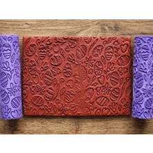 Atölye Dekupaj Model 243 - Deboss & Emboss Ikili Set - Polimer Kil Seramik Çamuru Doku Oklavası