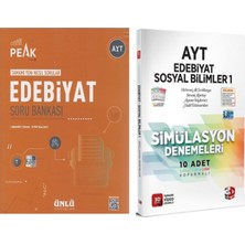 Ünlü Yayıncılık Ayt Edebiyat Best Peak Soru ve 3D Edebiyat Sosyal Bilimler 1 Simülasyon Denemeleri Seti 2 Kitap