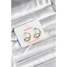 Cristal Home 14K Gold Renk Kaplama cm Kadın Küpe