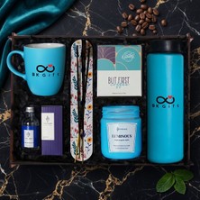 BK Gift Bk Kurumsal Promosyon 10 Adet 12 Aromalı Türk Kahvesi Seti – Ahşap Kutu, Fincan, Kolonya