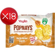 Yayla Popnays Bal ve Hardal Çeşnili Mısır ve Pirinç Patlağı 34 G X18