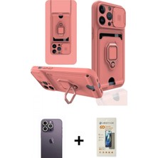 Marsilyan™- iPhone 13 Pro Max Kılıf Vadi Form Prime - Siyah 6d Mat Seramik Hayalet Nano Ekran Koruyucu + Beyaz Neon Fosforlu Kamera Lens