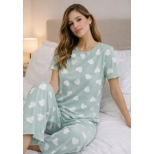 Hepyek Kadın Desenli Kısa Kollu Pijama Takımı