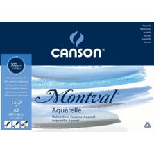 Canson Sulu Boya Bloğu Pad Canmontv 12S A3 300 gr