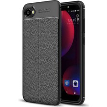 Cepustik Telefon Aksesuarları Htc Desire 12 Kılıf Niss Deri Desenli Silikon Kılıf