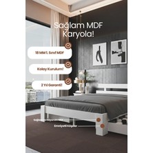 Renazzo Mobilya Lotus 4 Çekmeceli Mdf Karyola - 1. Sınıf 18 mm Mdf ve Tekerlekli Geniş Çekmeceli Modern Karyola