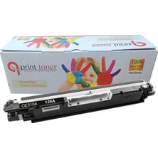 QPRİNT TONER Hp 126A CE310A Siyah Muadil Toner CF350A 1200 Sayfa M176 M177 LBP7010 7018 CRG729 CP1025 M175 M275