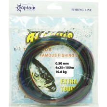 Captain Alpinus Poşet Misina 4X25 Bağlantılı 100MT Ebruli