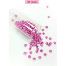 Herşey Trend Herşeytrend Dökme Cam Kum Boncuk Büyük Boy (6/0) 4 mm - 20 Gram - Eflatun - BNC085