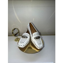 Serpilin Ayakkabıları Rovigo Delikli Tokalı Babet Deri