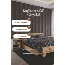 Renazzo Mobilya Letto 4 Çekmeceli Modern Karyola - 1. Sınıf 18 mm Mdf ve Tekerlekli Geniş Depolama Alanlı Karyola