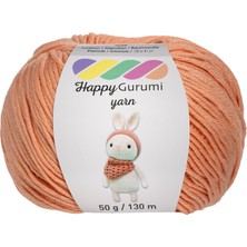 Kürkçü Han Happy Gurumi Soft Cotton Punch & Amigurumi İpi - 50 g (130 m) Yumuşak, Tüylenmez - Şeffaf