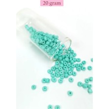 Herşey Trend Herşeytrend Dökme Cam Kum Boncuk Büyük Boy (6/0) 4 mm - 20 Gram - Açık Yeşil - BNC088