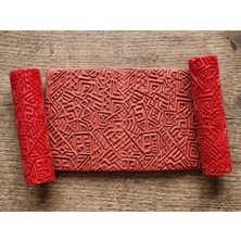 Atölye Dekupaj Model 245 - Deboss & Emboss Ikili Set - Polimer Kil Seramik Çamuru Doku Oklavası