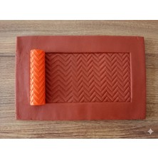 Atölye Dekupaj Model 002 - Polimer Kil Doku Oklavası / Seramik Çamuru Desen Rulosu