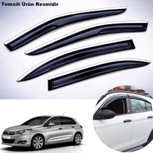 Caraks Citroen C4 Mügen Cam Rüzgarlığı ( Abs Krom Nikelajlı ) Cam Rüzgarlığı Hb 2012-2017 Arası 4 Lü Set