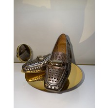 Serpilin Ayakkabıları Rovigo Delikli Tokalı Babet Deri