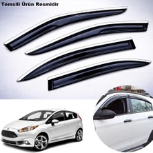 Caraks Ford Fiesta Mügen Cam Rüzgarlığı Abs Krom Nikelajlı Cam Rüzgarlığı 2009-2017 Arası 4 Lü Set