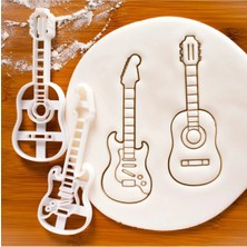 Hobist Klasik Gitar ve Elektro Gitar Desenli Kurabiye Kalıbı