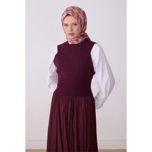 Belli Çok Renkli Geometrik Desen %100 Twill İpek Eşarp 4302 - 53