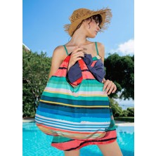 Mayovera Plaj Çantası- Çizgili Renkler