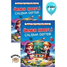 Glanart Birinci Sınıf ve Öncesi Örnek Harfli  Güzel Yazı Çalışma Defteri A4 Boy 2 Adet