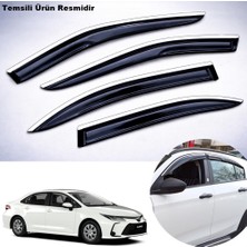 Caraks Toyota Corolla Sedan Mügen Cam Rüzgarlığı Abs Krom Nikelajlı Cam Rüzgarlığı 2019 Sonrası 4 Lü Set