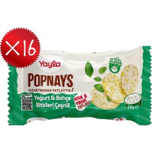 Yayla Popnays Yoğurt ve Bahçe Bitkileri Çeşnili Mısır ve Pirinç Patlağı 68 G X16