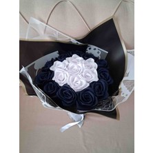 Hediye Kutulu Saten Gül Buketi - Söz, Nişan ve Özel Günlere Özel Yapay Çiçek