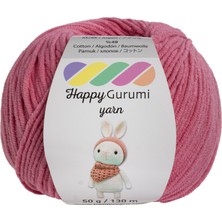 Kürkçü Han Happy Gurumi Amigurumi Örgü Ipi 50GR 130MT Şeker Pembe