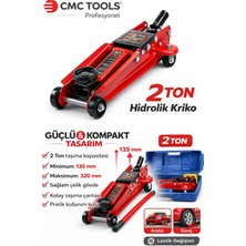 Cmc Tools 2 Ton Hidrolik Kriko Arabalı Kriko Taşıma Çantalı 135-320 mm Profesyonel