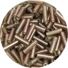Herşey Trend Herşeytrend Uzun Boru Kesme Boncuk Çap 2mm Uzunluk 10 mm - 60 Gram - Koyu Bej - BNC264