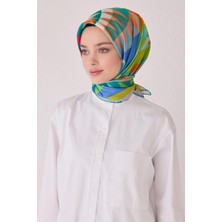 Belli Geometrik Desen Ipek Eşarp 4046D (Twill)-52