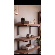İsda Home Isda Home Ağır Hizmet Tipi Endüstriyel L Braket Raf Altı Taşıyıcı (2'li Set) - Raf Dahil Değildir - 20-25-30 cm